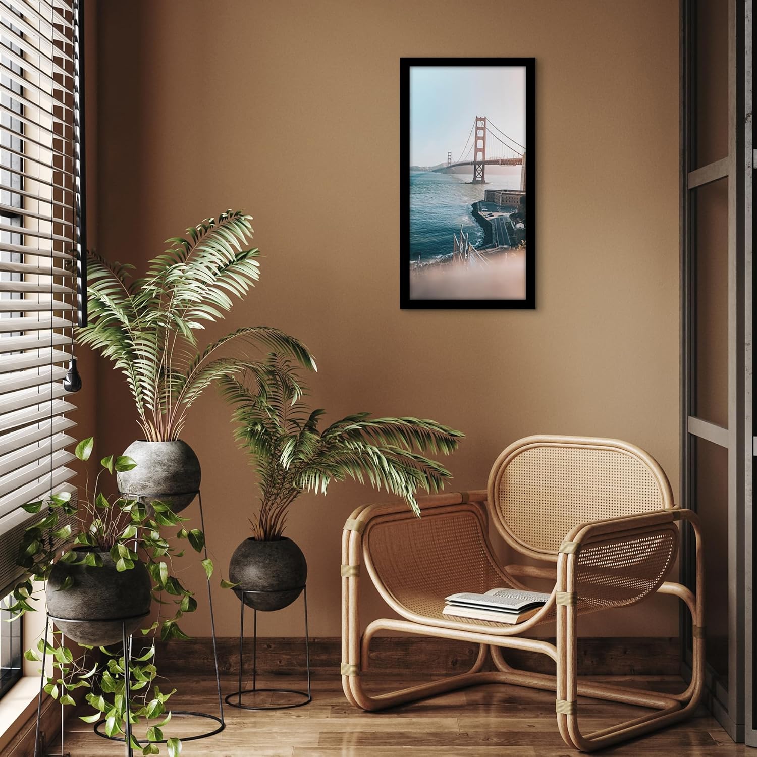 Americanflat 12x24 Picture Frame with Polished Plexiglass - Black Picture Frame - Wide Photo Frames Made of Engineered Wood for Vertical or Horizontal Wall Display - Epic Collection - Black