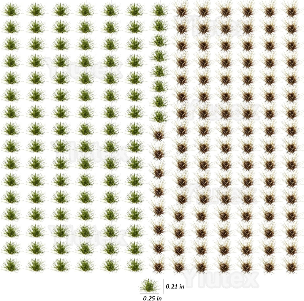 208-Piece 8mm Tall Diorama-Flowers-Grass Point Leaf Miniature Static-Grass for Model-Train-Scener Wargaming-Terrain ，Dioramas & DIY Crafts