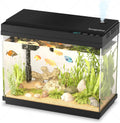 Fish Tank Smart Aquarium Kit: 2.5Gal Auto-Humidifying with Intelligent Mist Spray, Ultra-Quiet Silent Pump, Multi-Layer Filtration System, 7 Color Lights&LED Display-Desktop Decor for Room