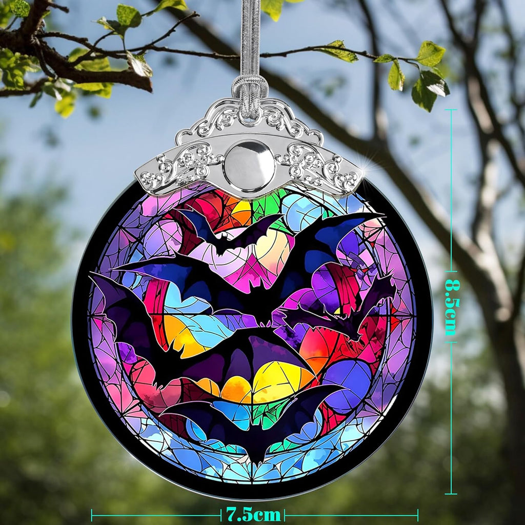 Christmas Ornament, Bat Christmas Decor, Bat Ornaments for Christmas Tree, Stained Glass Ornament, Bat Gifts, Holiday Decorations and Xmas Gifts Ideas