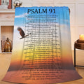 Psalm 91 Blanket Psalm 91 Throw Blanket Eagle Flannel Stuff Merch Cozy Decor Fleece Plush Fuzzy Warm Soft Lightweight Bedding Gifts for Girls Women Men Boy Couch Sofa 60"X50"