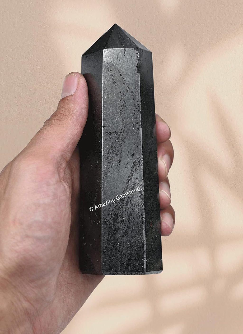 Amazing Gemstone Large Hematite Crystal Towers ~ Natural Healing Crystal Point Obelisk for Reiki Healing and Crystal Grid (5.5 to 6 INCH)