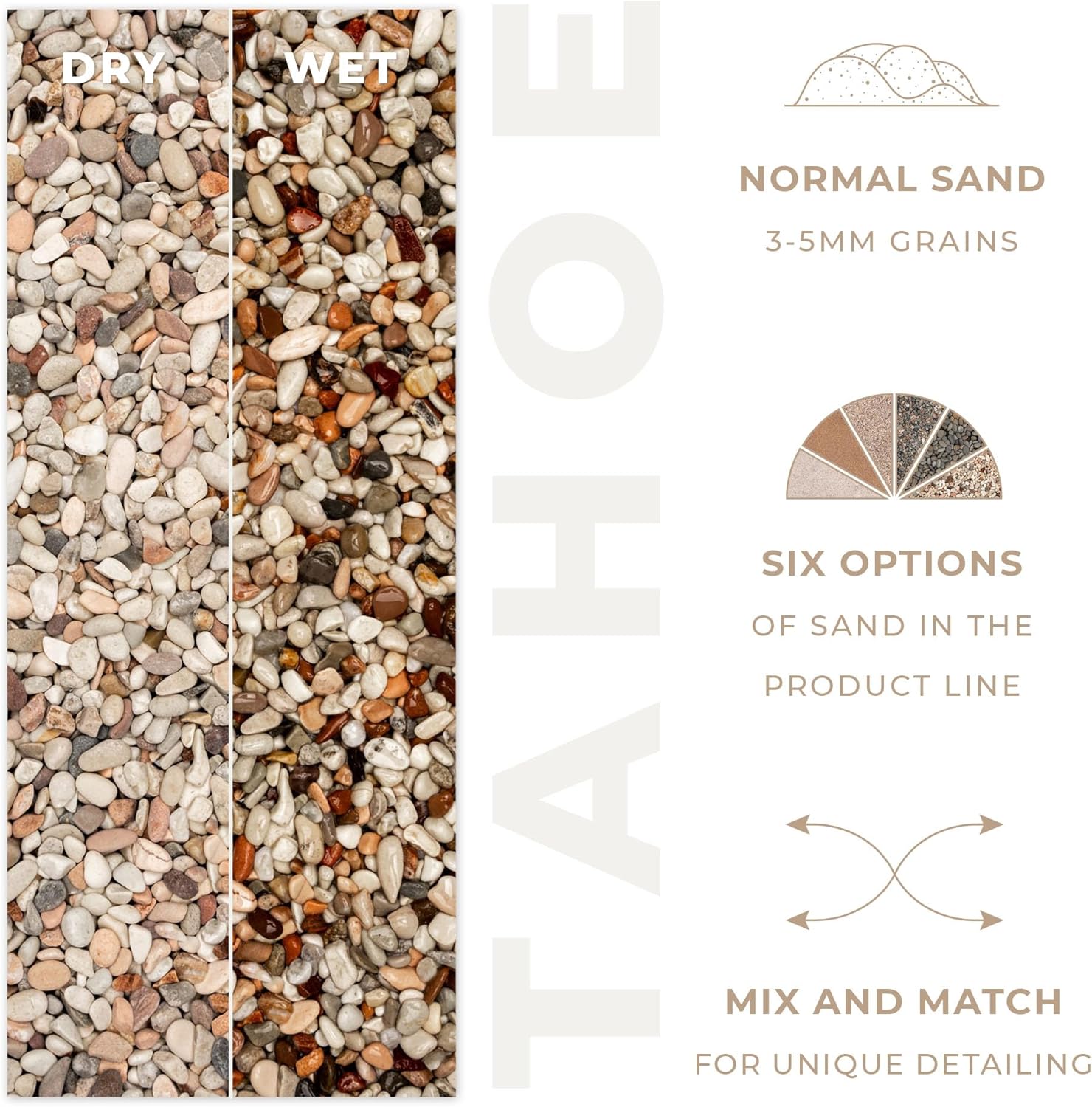 UNS Controsand - Tahoe, 3L - Natural Freshwater 3-5 mm Neutral Gravel - Decorative Small Rocks for Aquascaping Planted Tank - Aquarium Terrarium Substrate for Betta, Shrimp, Fish, Reptile Decor