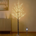 Hairui Lighted Snow Flocked Twig Tree with Fairy Lights 6FT 330 LED for Indoor Home Thanksgiving Christmas Holiday Decoration