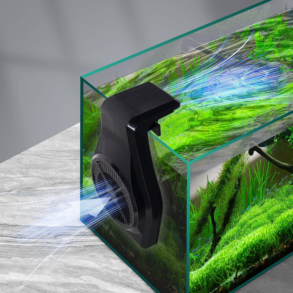 UPETTOOLS Aquarium Cooling Fan - Speed Adjustable Aquarium Chiller, Quiet Aquarium Cooler with Wide Angle Wind, Suitable for (3-7Gallon) Fish Tank (Ideal for Shrimp, Coral & Tropical Fish)