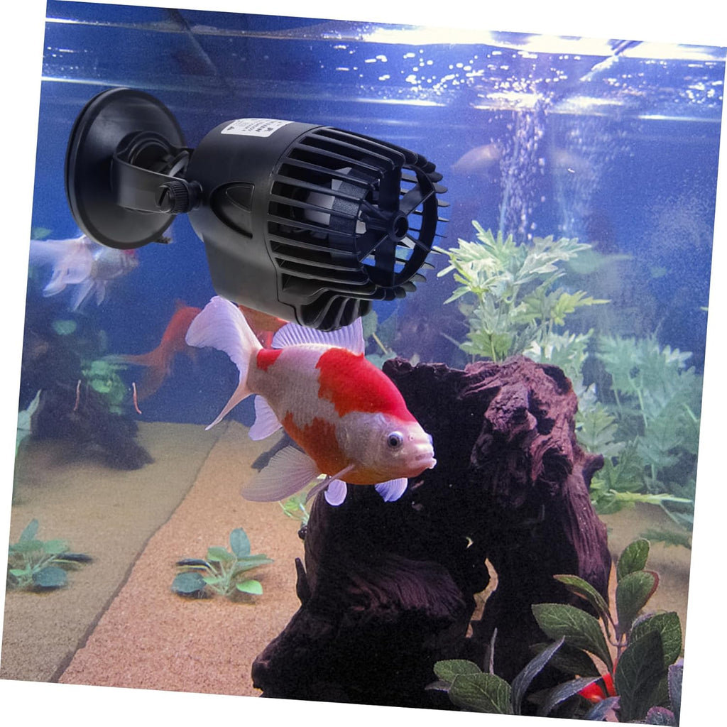 Wave Maker Pump for Fish Tank Aquarium Water Circulation with Multi-angle Rotation Strong Propeller Flow and Suction Cup Base for Freshwater Saltwater Tanks US Plug