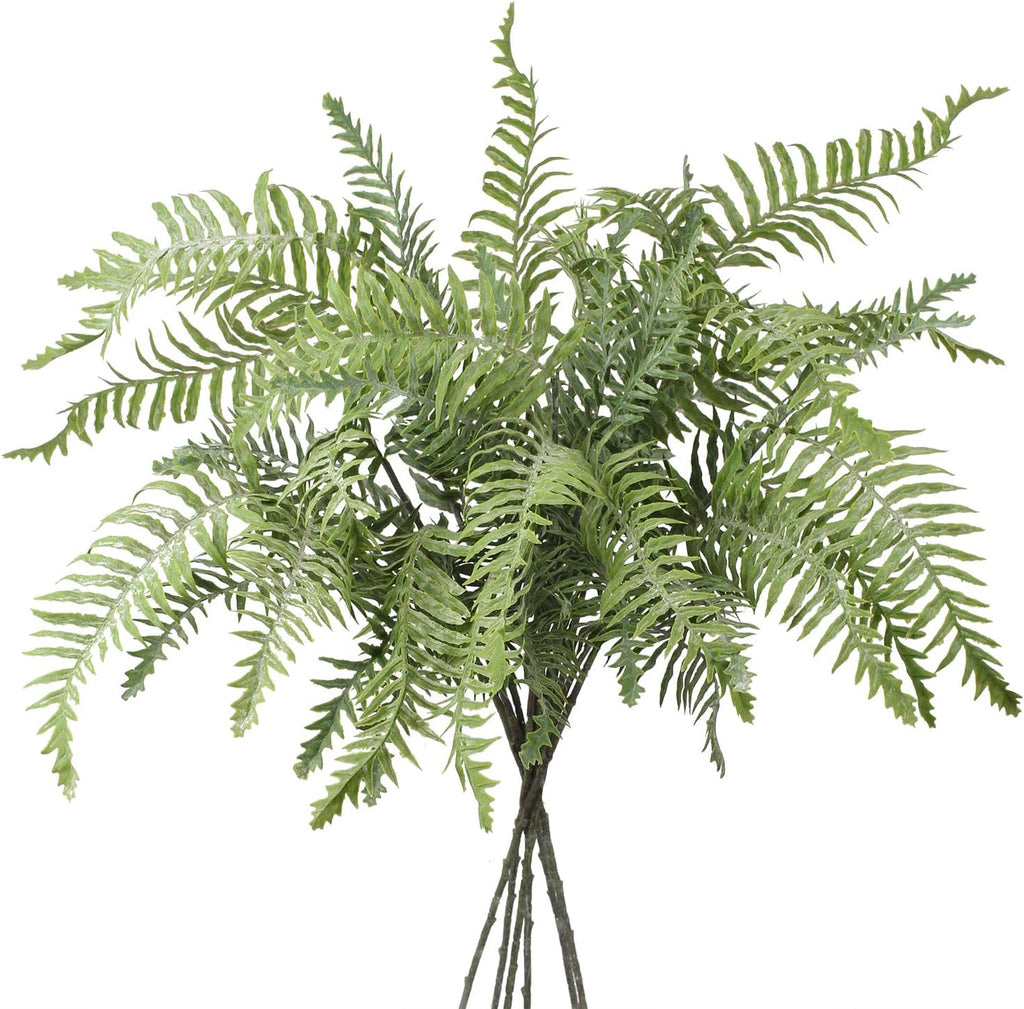 Briful 30" Artificial Boston Fern Plants Bushes Fake Shrubs Bush Greenery Plants Faux Fern Plant Large for Outdoors UV Resistant Garden Plants or Home Office Desk Indoor Decor 3pcs