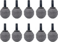 Air Stone Bubble Diffuser Ball - for Aquarium Air Pump and Fish Tanks, Gray, Pack of 10pcs