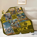 Duck Throw Blanket Hunting Mallard Duck Stuff Gifts for Kids Girls Boys Adults Women Men Soft Cozy Warm Plush Fluffy Fuzzy Fleece Blanket Decor 50''X60''