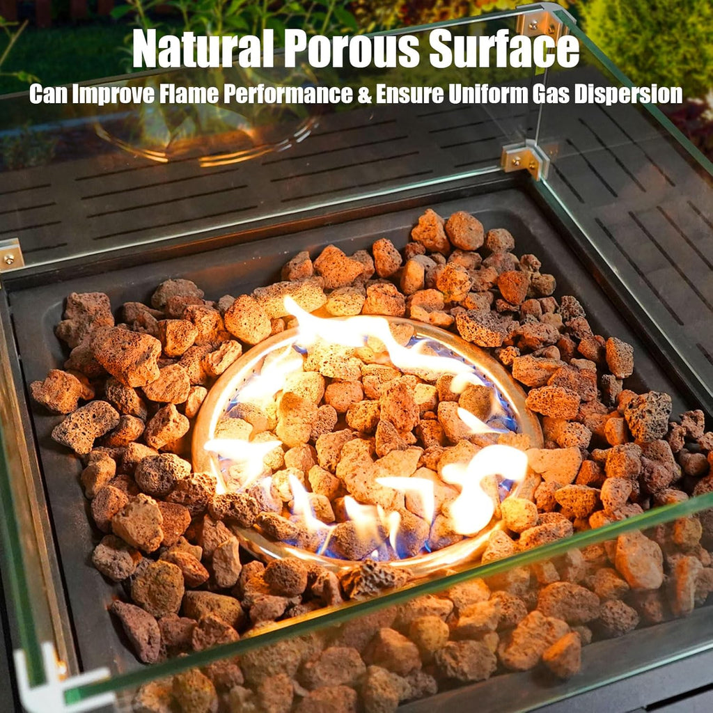 10 Pounds Red Lava Rocks for Fire Pits, Fireplaces, Perfect for Gas Log Sets, Gas Grills, Landscape Design, Suitable for Both Indoor and Outdoor Applications (1.2"-2")