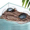 Turtle Basking Platform with Suction Cups,Floating Dock for Aquatic Turtles Tank,Basking Rock Resting Terrace for Terrapins,Tortoises - Aquarium/Reptile Tank Accessories Decor(Brown)