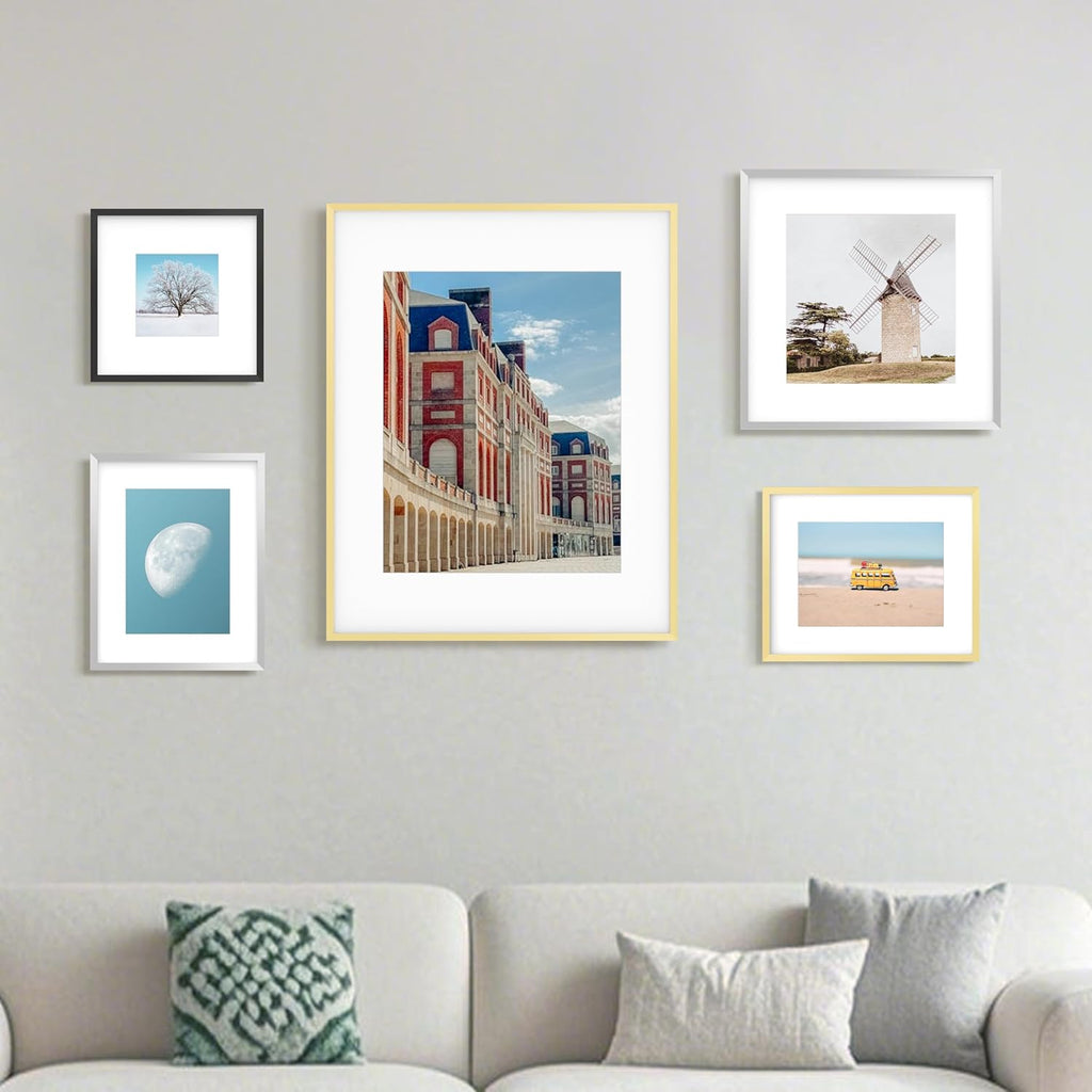 FrameWorks 12x18 Brushed Aluminum Poster Frames – Modern Brushed Metal Design w/Shatterproof Plexiglass, Perfect for Posters, Artwork, Paintings, Wall Displays – Home or Office Decor, Black - 1 Pack