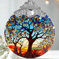 Stained Glass Tree of Life Christmas Ornament - Holiday Decor & Xmas Gift Idea