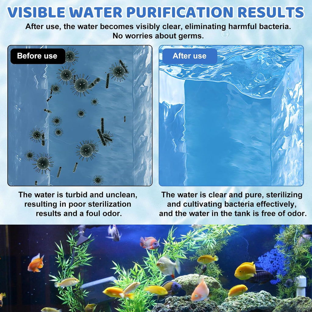 6 Pack Medium Filter Cartridges Replacement - Medium Replacement Filter Cartridge Compatible with Whisper Bio-Bag Filters 10i/IQ10/PF10 &ReptoFilte 20 gallons Keeps Water Clear Easy to Install