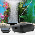 Coospider Upgrade 8W Aquarium Air Pump, Ultra Quiet Aquarium Bubbler, Dual Outlet Fish Tank Bubbler Adjustable Airflow for Large Aquarium Oxygen Generator with Air Stone for 20-600 Gallon