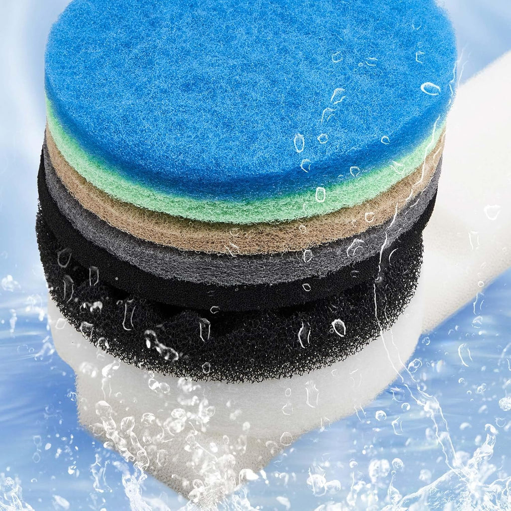 62 Pcs Compatible with Fluval Fx2/fx4/fx5/fx6 Replacement Filter Media, Carbon Pad, Bio-Sponge, Water Polishing Pad, Activated Carbon, Quick Clear Sponge, Nitrite/Phosphate/Ammonia Remover