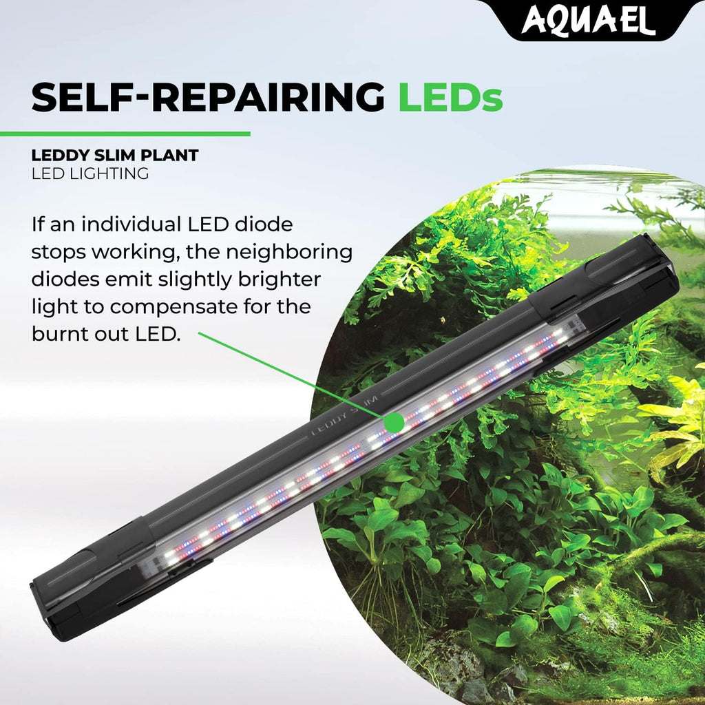 Aquael Leddy Slim Plant Premium Aquarium Light (White, 10W 20"-27.5")