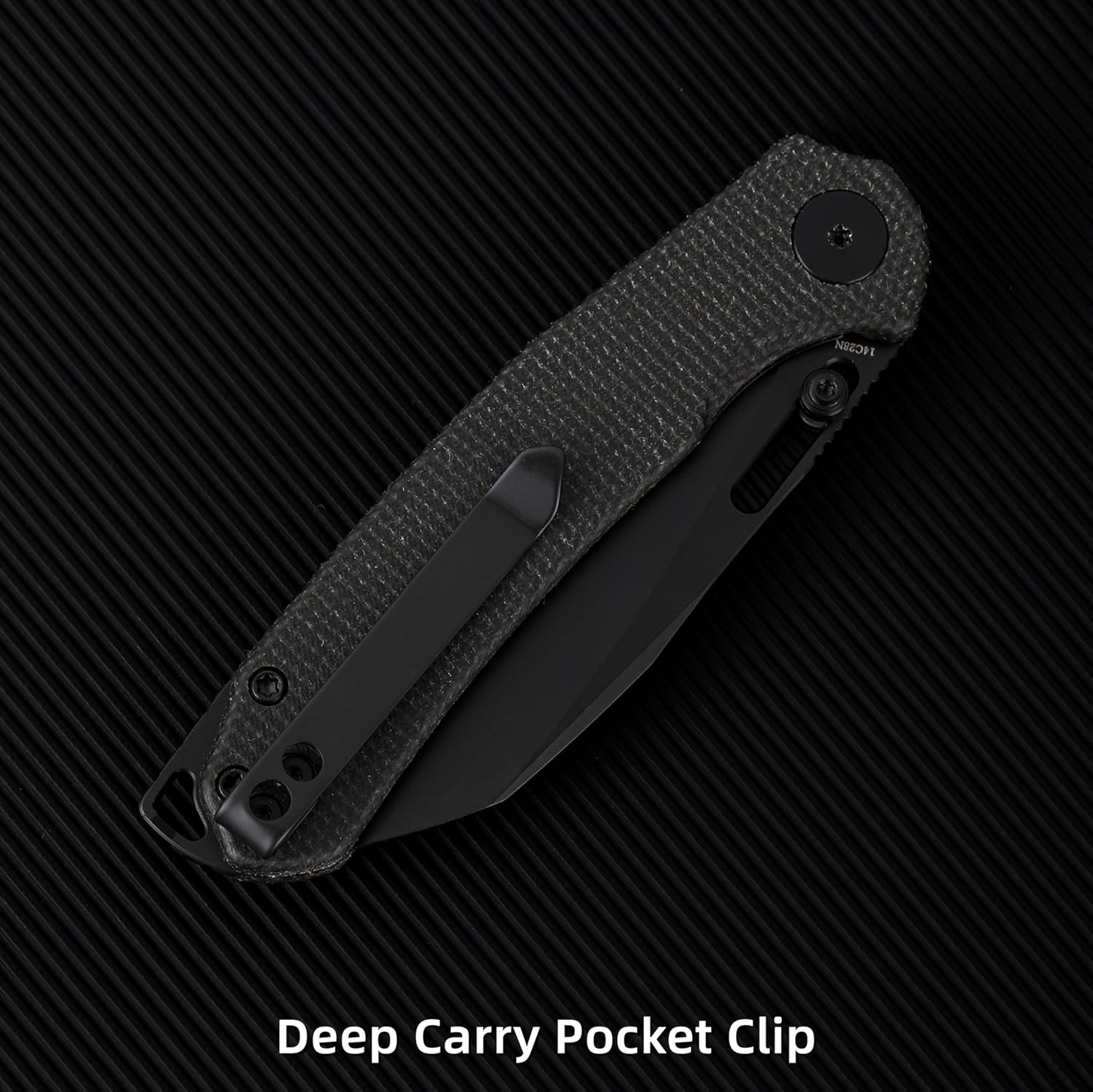 Folding Pocket Knife, 3.1" Stonewash Blade EDC Knife with Safety Liner Lock, Small Pocket Knife with Clip for Men, Sharp Camping Hiking Hunting Survival Knives