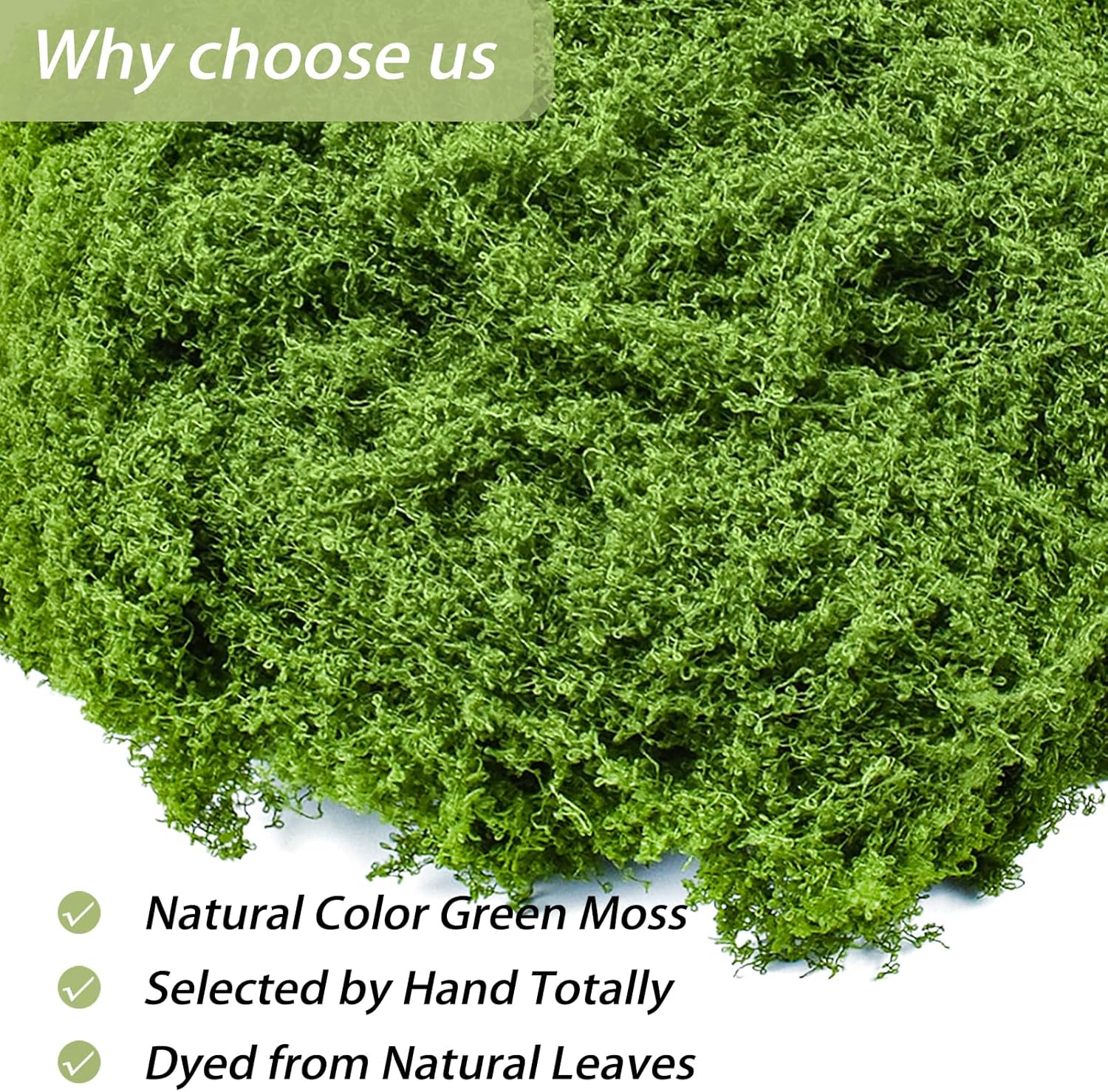Fake Green Moss for Crafts 3.5 Oz Decorative Artificial Moss for Crafts Decorative Faux Moss Table Centerpieces Wedding Party Decor Fairy Garden Floral DIY