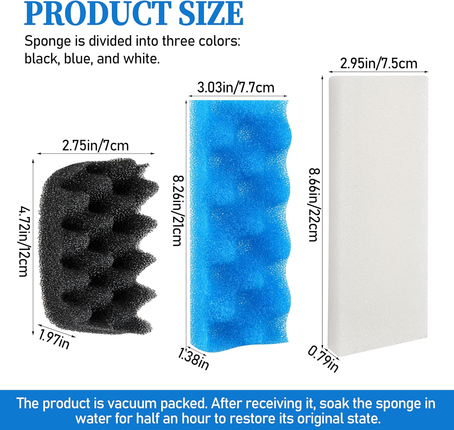206/207 Bio Foam Value Pack for Fluval 206/207 Canister Filters,Replacement Aquarium Filter Media,10pc