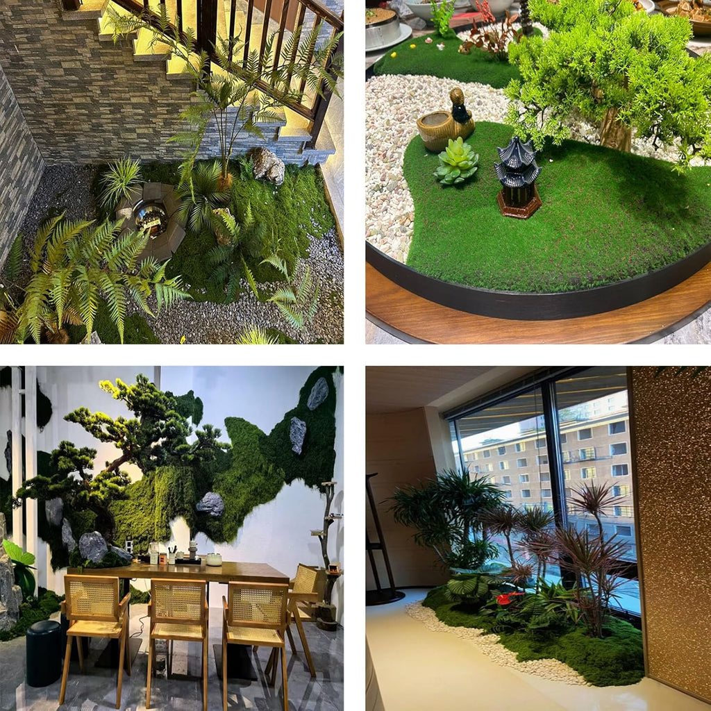 Simulation Artificial Moss Mat 39x39in, Fake Moss Wall DIY Artificial Moss Mat Carpet for Balcony Terrace Decoration Window Display Decoration