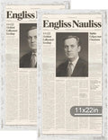 11x22 Newspaper Frame 2 Packs, Real Glass and Distressed White Wood Frame, Display Panoramic 11 x 22 Magazine Frames - Horizontal or Vertical Wall Mounting
