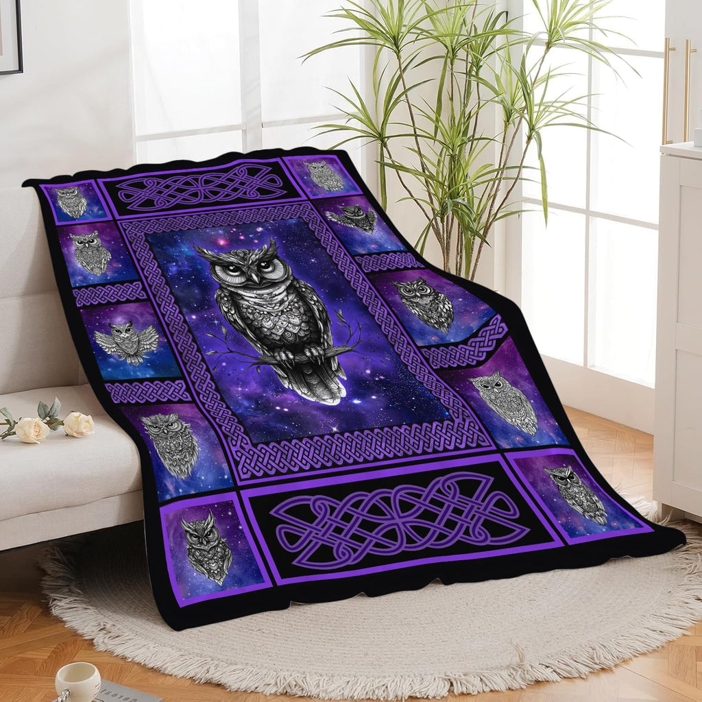Owl Blanket Owl Throw Blanket Gifts for Women Girls Men Boys Kids Adults Super Soft Cozy Plush Fluffy Fuzzy Fleece Blanket Decor 40''X50''