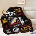 Fish Throw Blanket Fishing Stuff Gifts for Kids Girls Boys Adults Women Men Soft Cozy Warm Plush Fluffy Fuzzy Fleece Blanket Decor 50''X60''