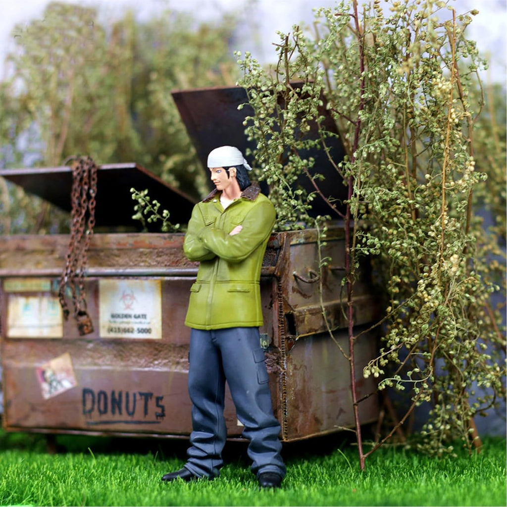 Woohome Static Grass Tuft Model Grass Tufts Railway Artificial Grass Bushy Tuft Flower Cluster Vegetation Groups for Model Train Landscape Railroad Scenery, Dark Green