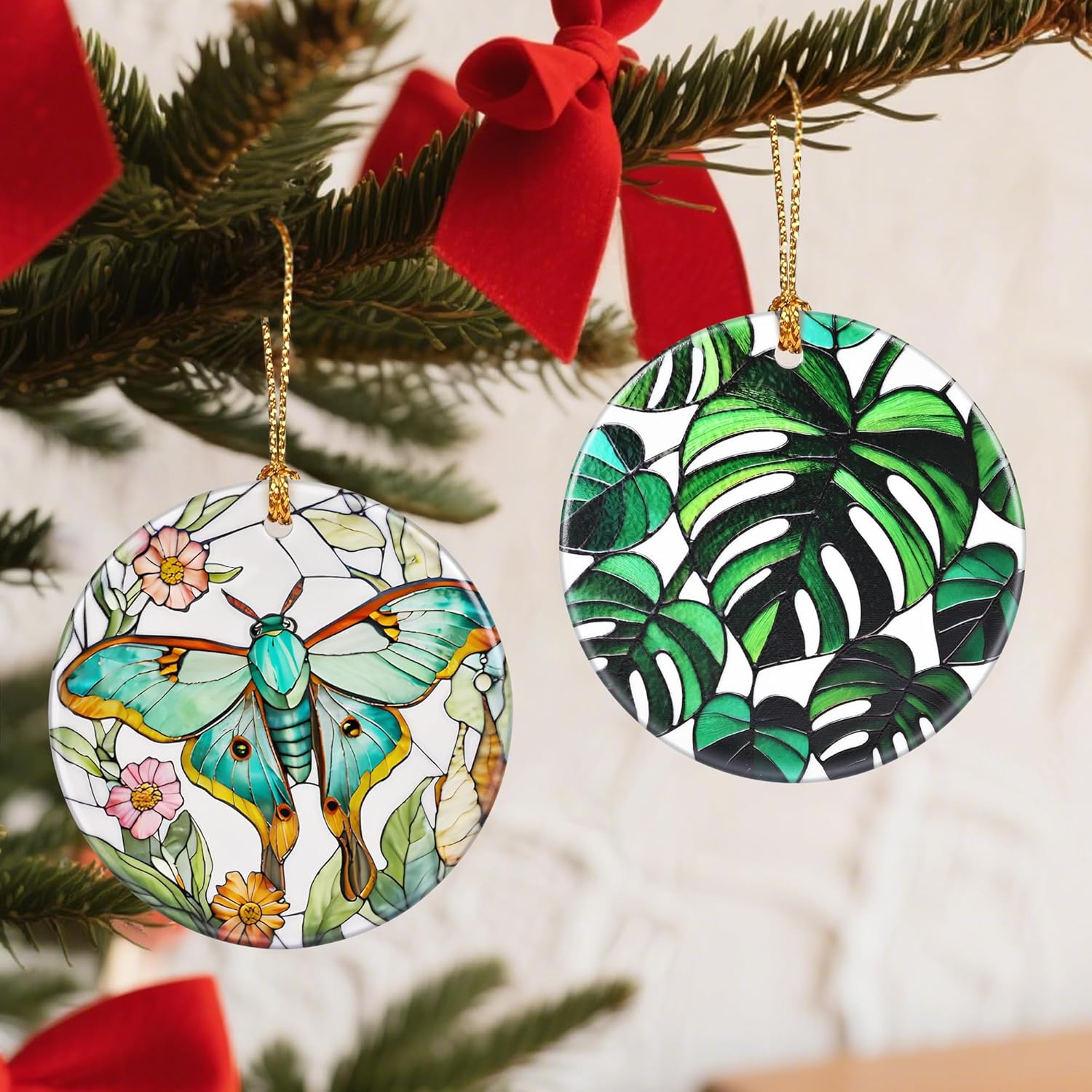 Christmas Ornaments, Monstera Leaf Ornament, Christmas Tree Ornaments, Xmas Decorations, Holiday Decorations, Gifts for Plant Lovers, Holiday Party Gifts, and Xmas Gift Ideas