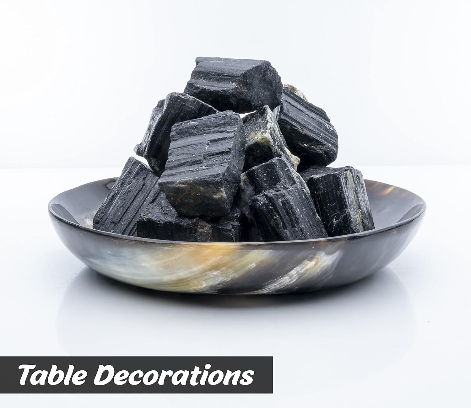 Crocon 1LB Black Tourmaline Rough Bulk Natural Stone Raw Gemstone Tumbling Cabbing Polishing Gem Mining Chakra Balancing Reiki Healing Good Luck Home Office Decor