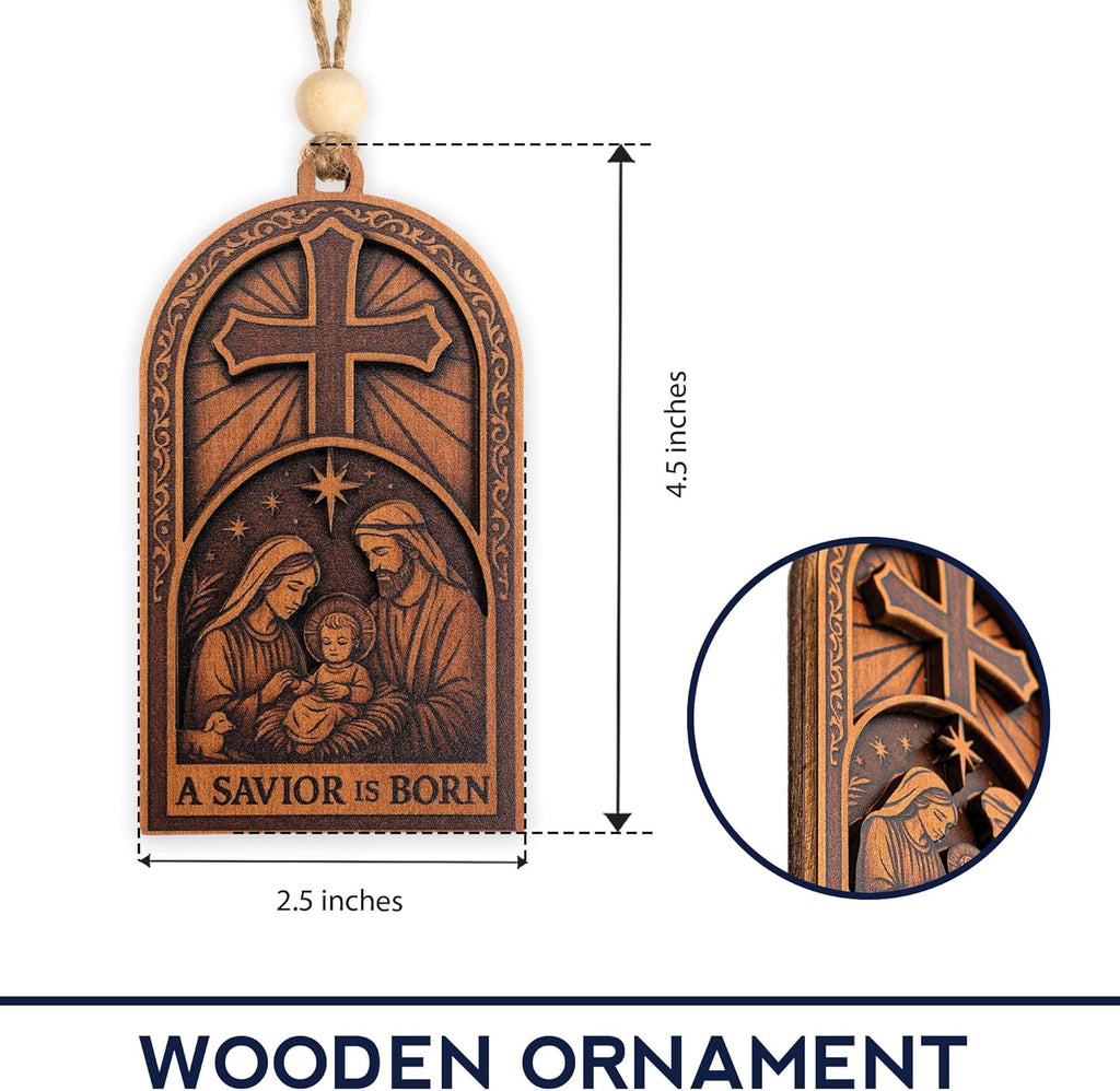 Christmas Cross Ornaments for christmas1 Tree 2025 - Christian Ornaments for Christmass Tree - Christmass Ornament Clearance - Jesus ornamentt for Christmass Trees, Nativity Ornament