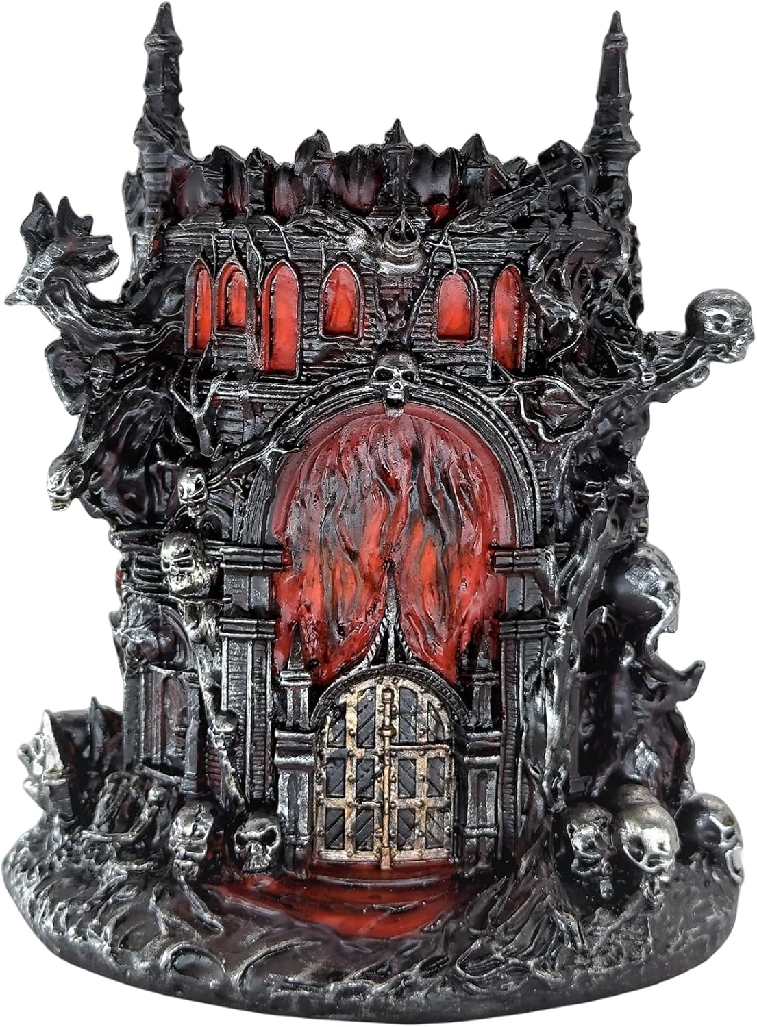 LOOYAR Dante's Inferno Resin Castle Pen Holder and Aquarium Décor - Medieval-Themed Desk Ornament