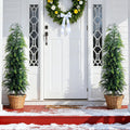 2PCS 4ft Artificial Norfolk Pine Tree Artificial Christmas Tree Premium Pine Xmas Tree Branch Tip Easy Setup, Artificial Pencil Realistic Pine Needles Realistic Holiday Party Decor