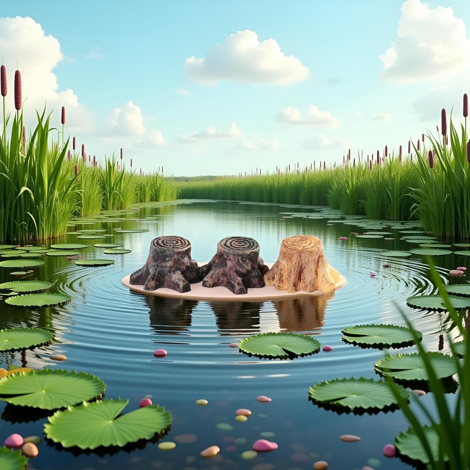 3 Pcs Artificial Tree Stump Mini Garden Figurines Stumps Ornaments Mini Root Stump Fairy Miniatures Gnomes Moss Terrariums Figurines for Home Decoration Accessories Outdoor Statues Resin Crafts
