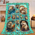 Otter Throw Blanket Otter Stuff Gifts for Kids Girls Boys Adults Women Men Soft Cozy Warm Plush Fluffy Fuzzy Fleece Blanket Decor 40''X50''