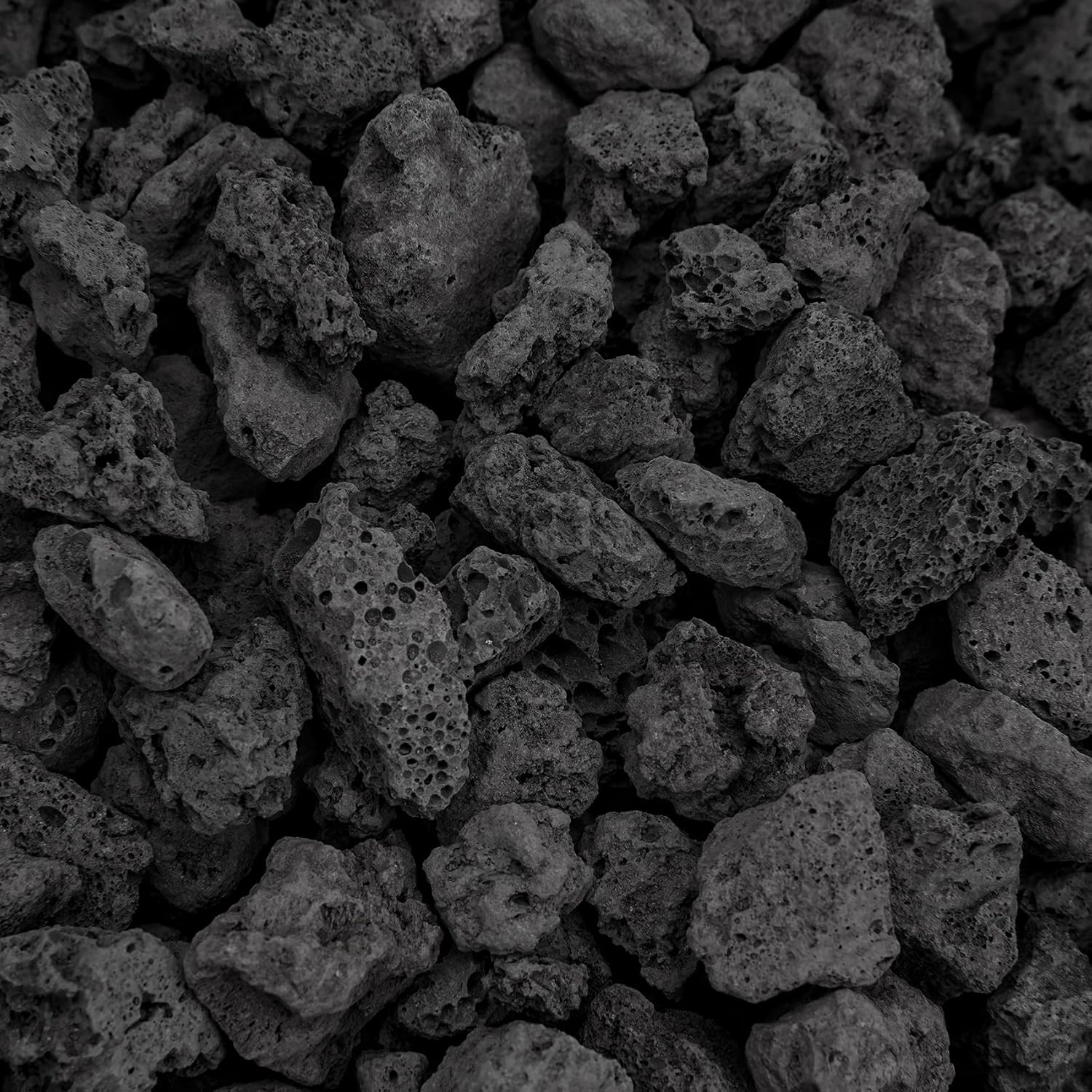 Onlyfire Black Lava Rock 10 Pounds Volcanic Lava Stones for Indoor Outdoor Fire Pits Fireplaces Gas Grill and Landscaping, 0.3-0.6 Inch