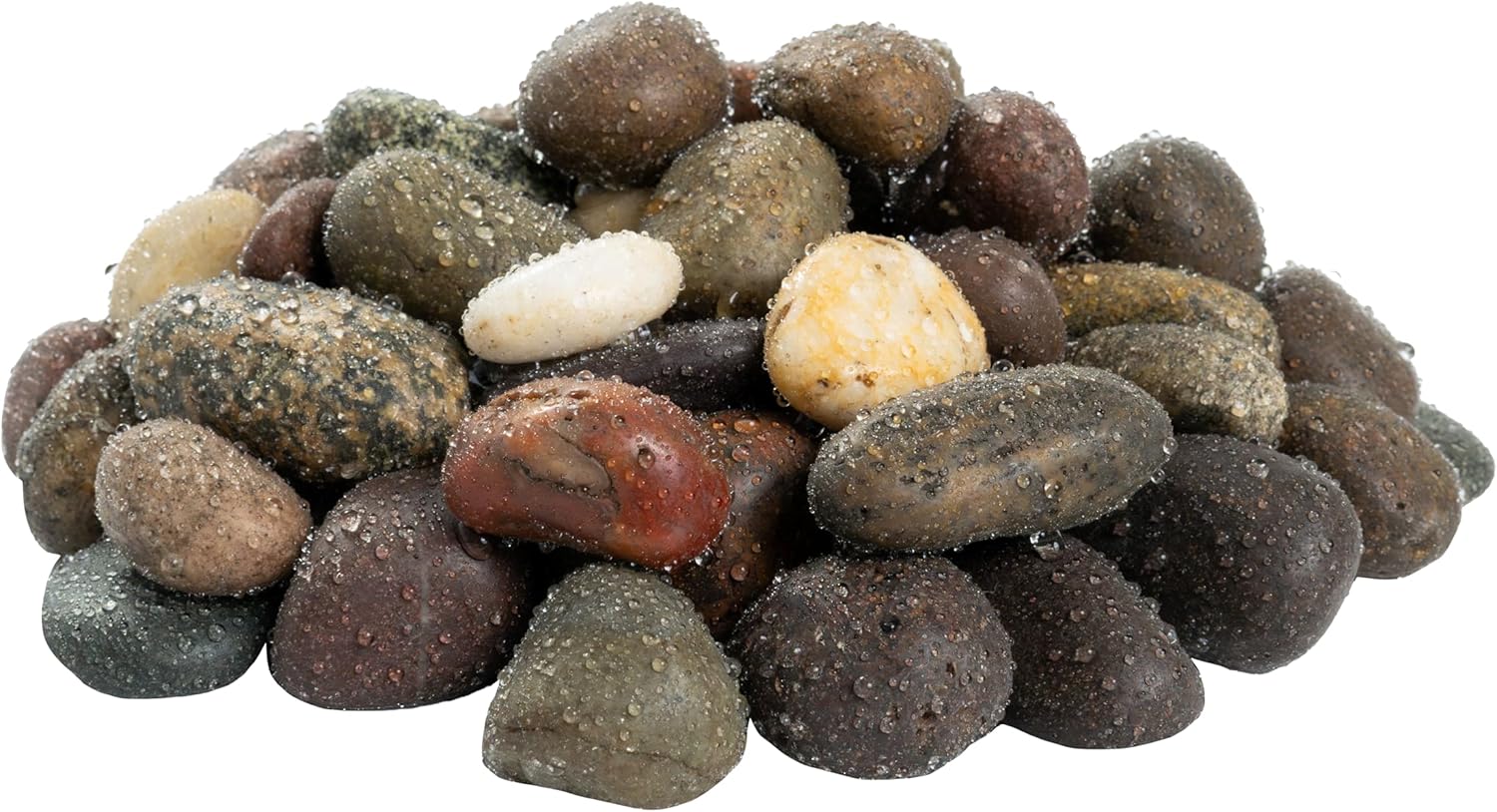 MSI Decorative Polished Mixed Pebbles, 0.8 inch- 1.2 inch, 40 lb. Bag (55 Bags/Pallet)