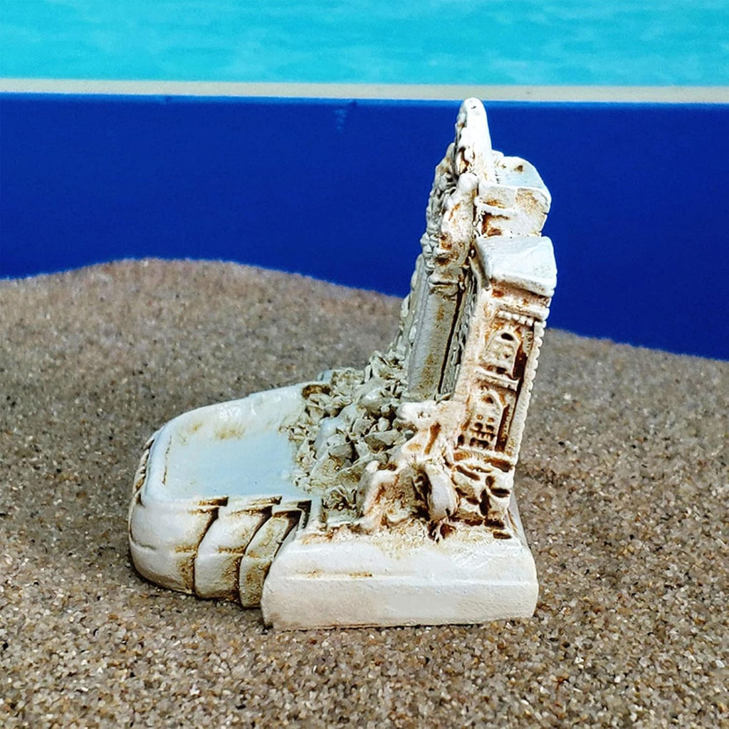 Rome Trevi Fountain Fish Tank Decorations Decor Ancient Roman Reptile Turtle Lizard Spider Tanks Terrarium Building Décor Ornament Pet
