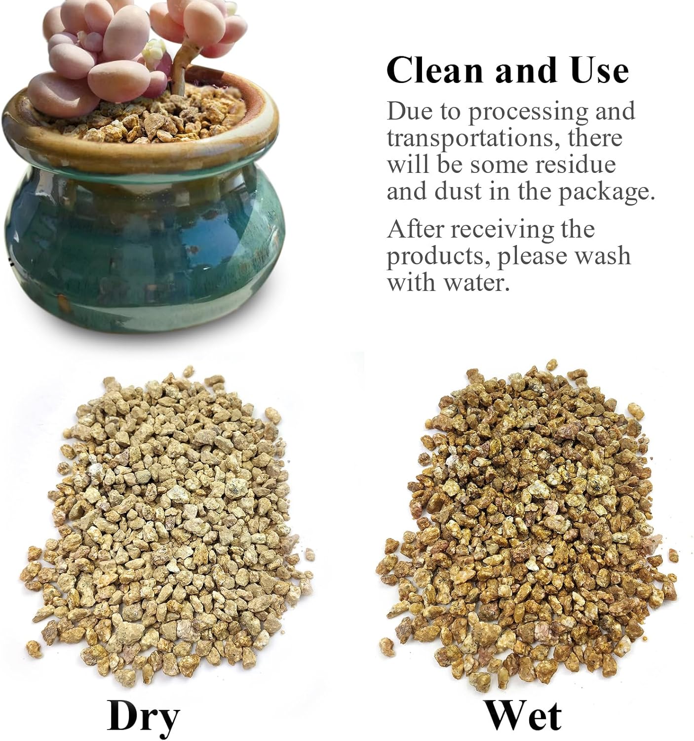 5 lbs Maifanitum Stones for Succulent,1/4 Inch Decorative Rocks for Indoor Plants, Bonsai, Soil Cover. Small Stones for Promote Soil Root Growth, Water Drainage and Plant Growth(5-8 mm)
