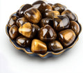 Polished Stone Set Tigers Eye Crystals, 0.8" Handpicked Tumbled Gemstones Rocks, Pebbles for Reiki, Chakra, Healing, Home Decor