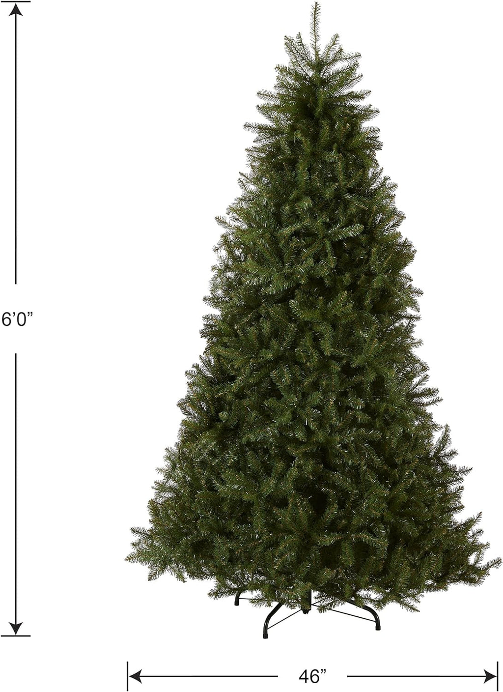 National Tree Company 6 ft Unlit Dunhill Fir Artificial Full Christmas Tree, 1,430 Tips, Includes Stand, Green