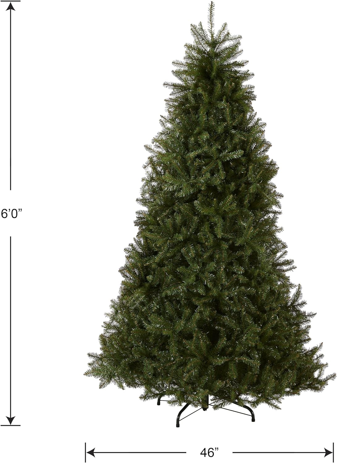National Tree Company 6 ft Unlit Dunhill Fir Artificial Full Christmas Tree, 1,430 Tips, Includes Stand, Green