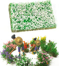 Warmtree Hand Torn Model Grass Tufts Flower Cluster for Miniature Scenery Applicable for N & HO Scale for Train Layouts, Diorama Supplies, and Architectural Models (White)