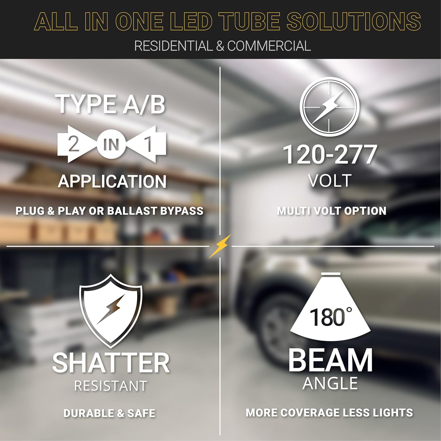 NUWATT 30 Pack, 4FT T5 LED Tube Lights, Type A&B, Hybrid T5 Bulbs 4000K Cool White, High Output 3200LM, 24W, Plug & Play or Ballast Bypass, Dual-Ended Power, Fluorescent Tube Replacement, UL, G5 Base