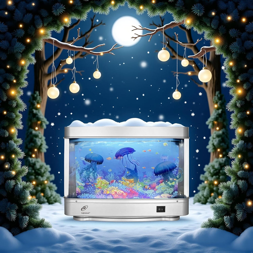 Lightahead Artificial Jellyfish Decorative Sensory Aquarium LED Lamp Virtual Ocean in Motion Night Light Decoration