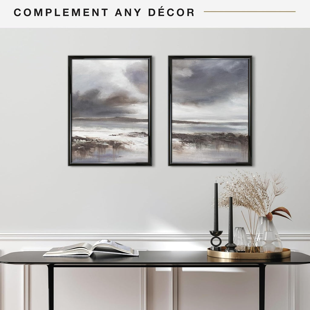 MCS Trendsetter 18x24 Poster Frame Black High-Gloss, Vertical & Horizontal Wall Hanging Large Picture Frame for Photos, Posters & Art Prints (2-Pack)