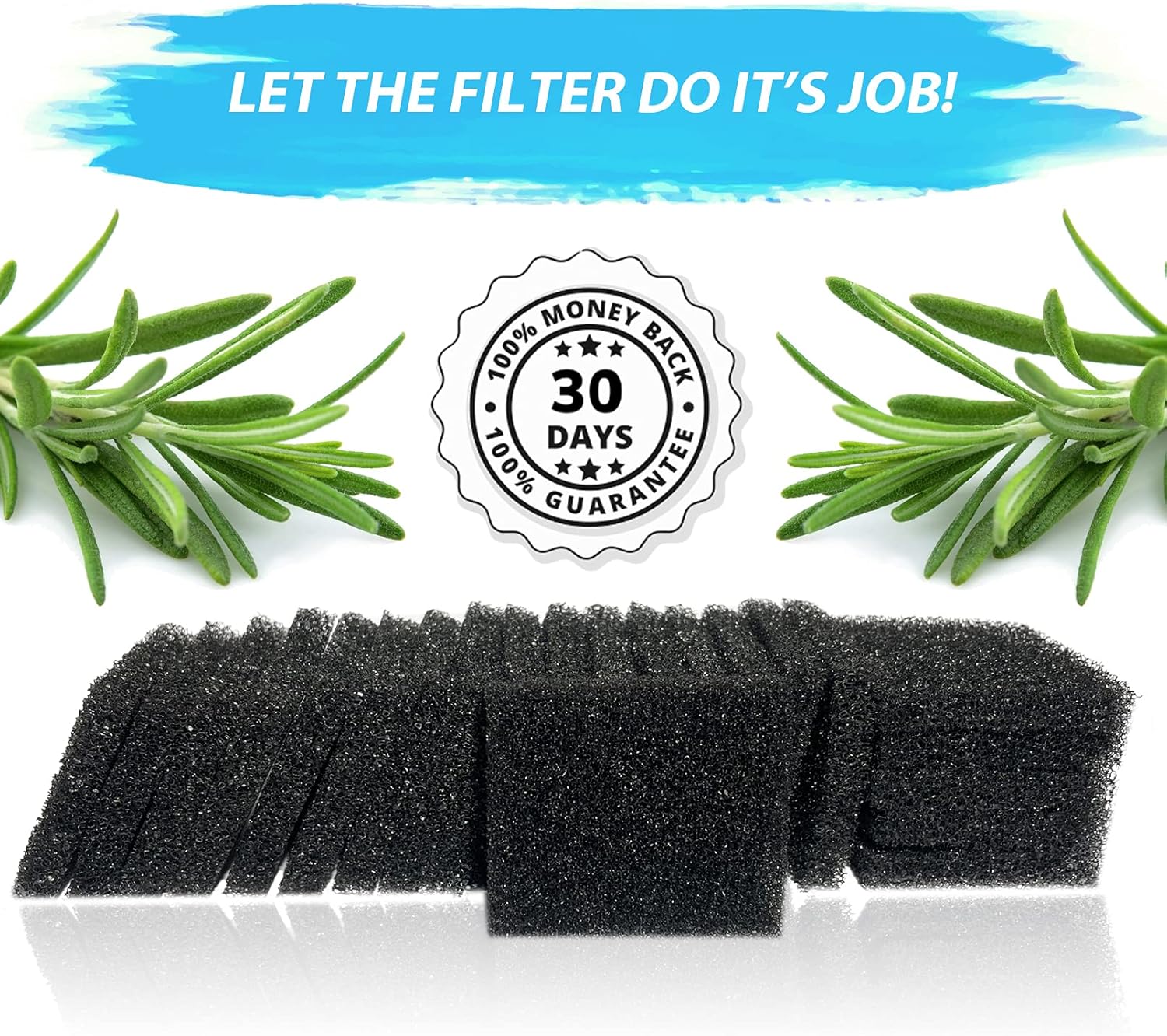 24-Pack Pump Filter Sponge Compatible with AG Garden Harvest, Bounty, Farm, Extra, Ultra All Models, Replacement Pump Filter Accessories