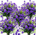 10 Bundles Artificial Daffodil Outdoors Flowers (Blue)