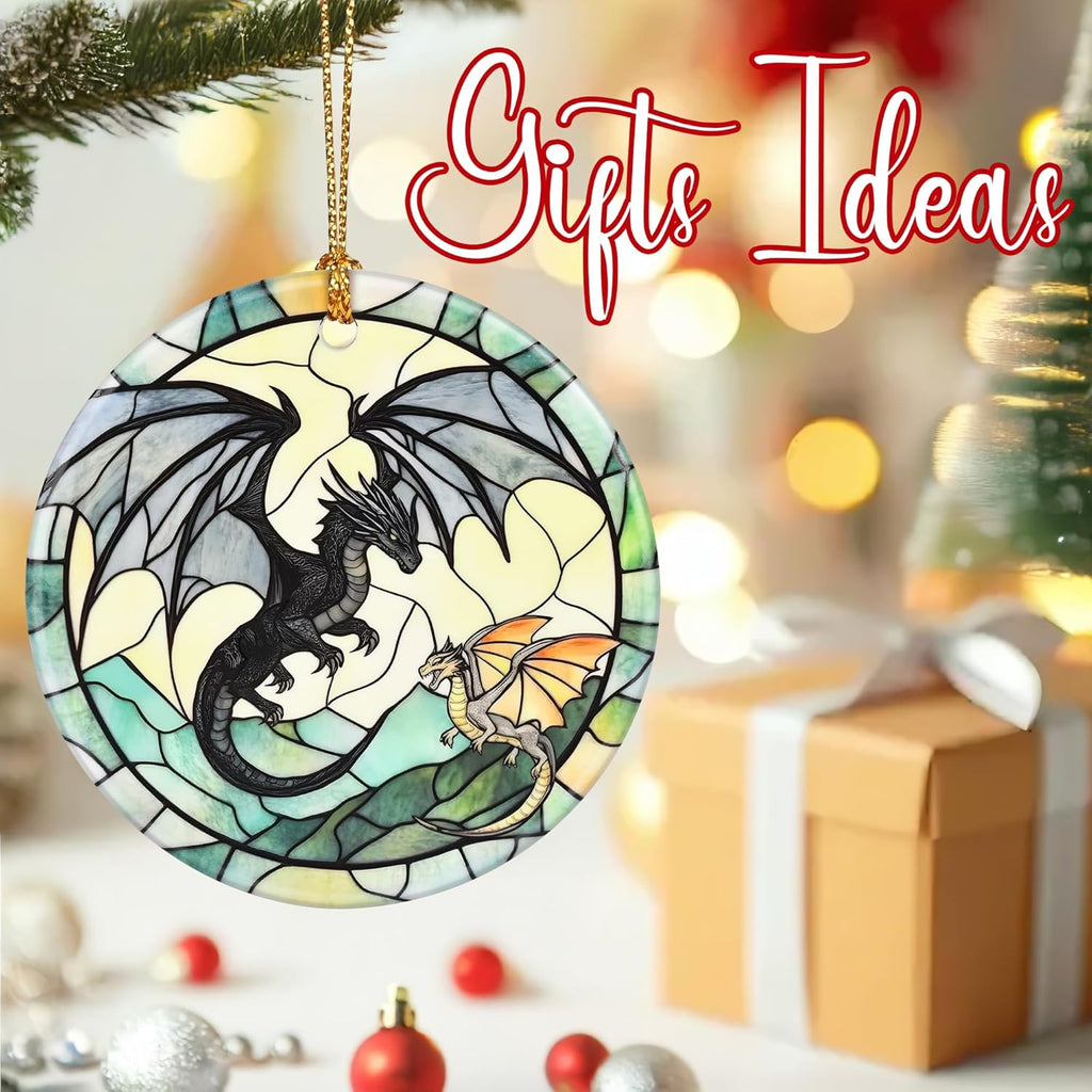 Christmas Ornaments, Dragon Ornament, Christmas Tree Ornaments, Xmas Decorations, Holiday Decorations, Gifts for Dragon Lovers, Holiday Party Gifts, and Xmas Gift Ideas